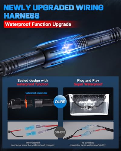 20In LED Light Bar and 4In LED Cube Pod Lights with Wiring Harness | 16AWG Spot Flood Combo Beam with 3Pin Rocker Switch LED Off Road Driving Work Lights Bar for Je-ep Truck SUV Pickup Golf Cart - size: 20 Inch + 4 Inch LED Light Bar with Rocker Switch