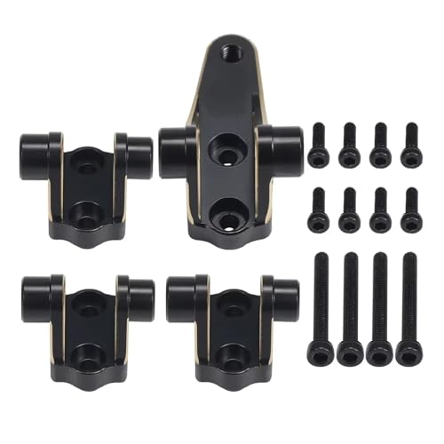 RC Models Parts For TRX-4 For Bronco For Defender 8227 For 1/10 RC Crawler Upgrade CNC Black Brass Suspension Link Mounts Front Rear Axle Mounting Set