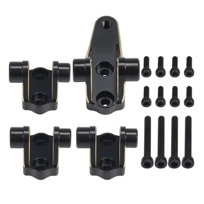 RC Models Parts For TRX-4 For Bronco For Defender 8227 For 1/10 RC Crawler Upgrade CNC Black Brass Suspension Link Mounts Front Rear Axle Mounting Set