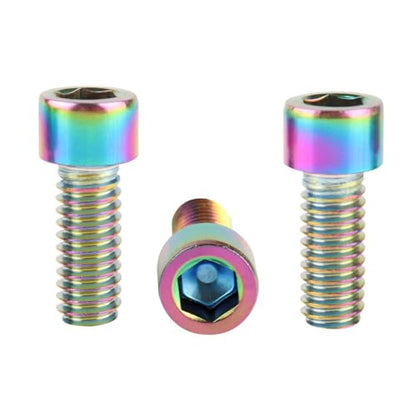 6Pcs Bike Screws M6x10 12 16 18 20 25 30 35mm Stainless Steel Socket Head Cap Allen Hex Bolt (Ranibow, M6 x10mm) - color: Ranibow, size: M6 x10mm