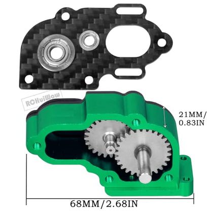 LCG Center Gearbox Transmission Box Upgrades Part for SCX10 SCX10 II 90046 90047 1/10 RC Crawler Car,Aluminum Middle Transmimssion Gearbox,Green - color: Green(1pc)