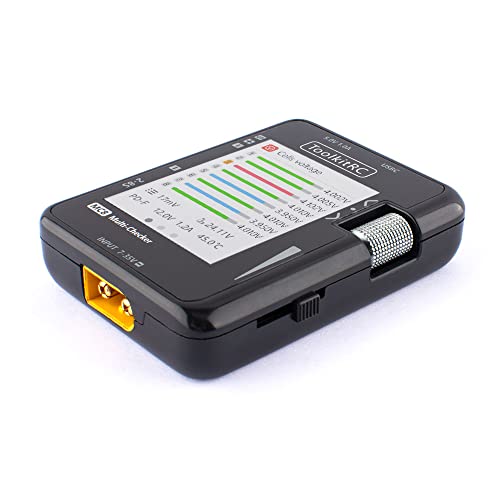 ToolkitRC MC8 Mini Size Cell Checker 32 Bit Battery Multi-Checker PWM Output PPM SBUS Readout for lipos ESC Servo Tester Tool Multi Tool with USB-C Fast Charging