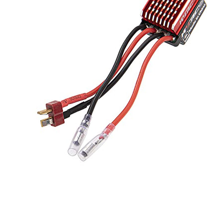 60A ESC RC Car Brushed ESC Electric Speed Controller 6V/2A Compatible with Traxxas TRX-4 TRX-6 D90 HSP Tamiya Redcat Axial SCX10 HPI 1/10 RC Truck Car Crawler (T Plug)