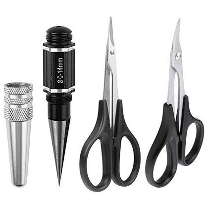 HobbyPark RC Body Reamer Curved Scissors & Straight Scissors RC Car Body Shell Lexan Plastic Trimming Tools Set (3-Pack)