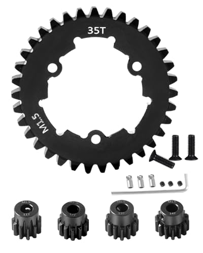 35T Spur Gear Upgrades Part for 1/5 X-Maxx 6S Monster Truck,1/5 X-Maxx 8S Monster Truck,Medium Carbon Steel 35T 1.5 Spur Gear with Pinion Gear(11T/12T/13T/14T) Hops Up