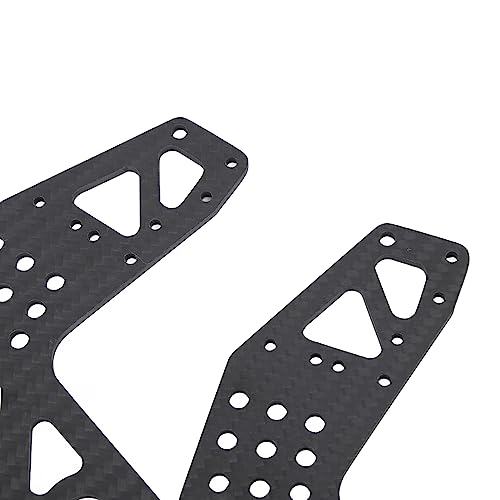 VBESTLIFE 2Pcs Chassis Side Panels, Anti Scratch Carbon Fiber RC Chassis Side Plate for 1:8 LMT 4WD Solid Axle RC Off Road Vehicles (Black)