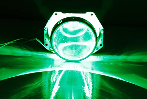 iJDMTOY Emerald Green 15-SMD LED Accent Ambient Lighting Kit Compatible with Car Motorcycle Projector Lens Demon Eye Retrofit - color: Green