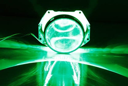 iJDMTOY Emerald Green 15-SMD LED Accent Ambient Lighting Kit Compatible with Car Motorcycle Projector Lens Demon Eye Retrofit - color: Green