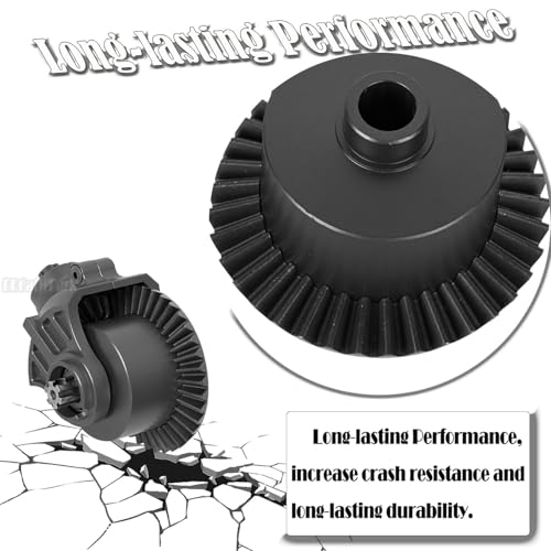 Metal Front & Rear Differential Gear Assembly Upgrades Part for 1/10 Big Rock Vorteks Granite Senton Granite 3S BLX Senton Mega 550,1/8 Infraction Typhon Vendetta 3S BLX,Black