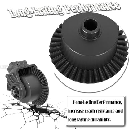 Metal Front & Rear Differential Gear Assembly Upgrades Part for 1/10 Big Rock Vorteks Granite Senton Granite 3S BLX Senton Mega 550,1/8 Infraction Typhon Vendetta 3S BLX,Black