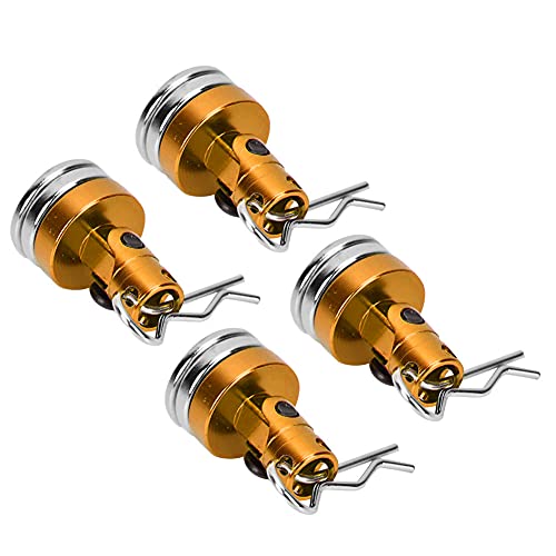 Magnetic Body Mount Kit, Invisible Magnetic Shell Post Mounting Set for SCX10 4W D HSP 1 10 RC Car, Aluminum Alloy Body Post with Slotting Design (Orange) - color: Orange