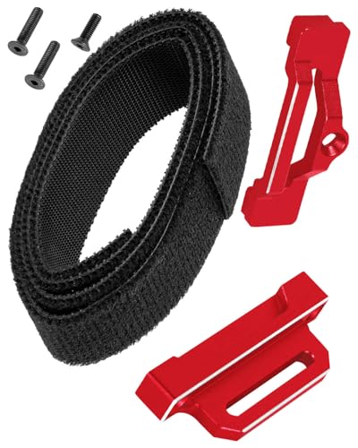 RC Tall Battery Holder Mount Hold Down Upgrades Part for 1/10 Slash 2WD/Slash 2WD VXL/F0rd F-15O Raptor 2WD,Aluminium Battery Mount Plate Tray Battery Holder Mount,#5827 Red - color: Red(for 1/10)
