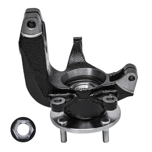 Detroit Axle - Front Right Steering Knuckle Kit for 06-11 Ford Focus w/Auto | Trans., Passenger Side CV Axle Shaft Steering Knuckle & Wheel Bearing Hub 2006 2007 2008 2009 2010 2011 Replacement - size: 2UX47687/Pair