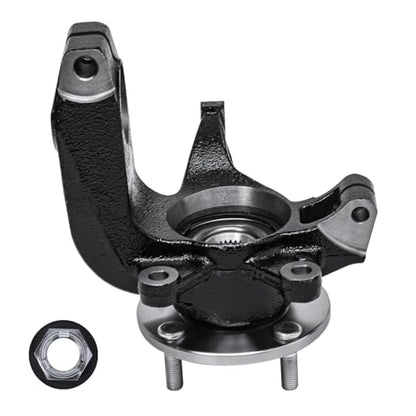 Detroit Axle - Front Right Steering Knuckle Kit for 06-11 Ford Focus w/Auto | Trans., Passenger Side CV Axle Shaft Steering Knuckle & Wheel Bearing Hub 2006 2007 2008 2009 2010 2011 Replacement - size: 2UX47687/Pair