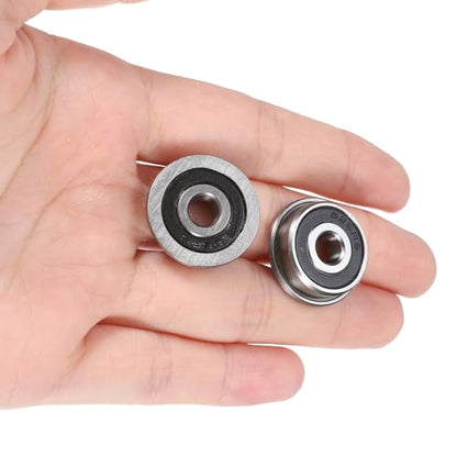 uxcell F626-2RS Flanged Ball Bearing 6x19x6mm Double Sealed Chrome Steel Flange Bearings, 10pcs - size: F626-2RS