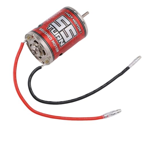 RC Crawler Motor, 540 Brushed 55T High Torque with Sealed Bearings, Copper Windings Brushed Motor for HSP Off Road Rock Crawling Cars
