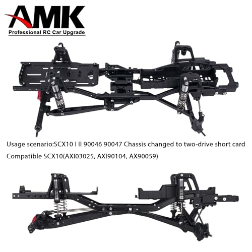 SCX10 Axle Upgrade Part, Twin I-Beam 2WD Pre-Runner Aluminum Suspension Conversion Kit for 1/10 RC Crawler Axial SCX10 I II 90046 90047 Axle Upgrade Part - color: Silver