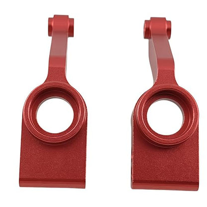 Aluminum Rear Axle Carriers for Slash Stampede Rustler 4X4 4WD (Red) | 1/10,Rear Knuckles,Stub Axle Hubs,1952,CNC Machined,Heavy Duty,High Strength,Precision Fit,Wear Resistant,RC Upgrade - color: Red