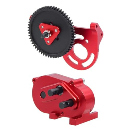 RC Car Upgrade Parts for SCX10 1/10 RC Crawler Car Parts Accessories Prefixal Gearbox Overdrive Transfer Case Transmission - color: Red