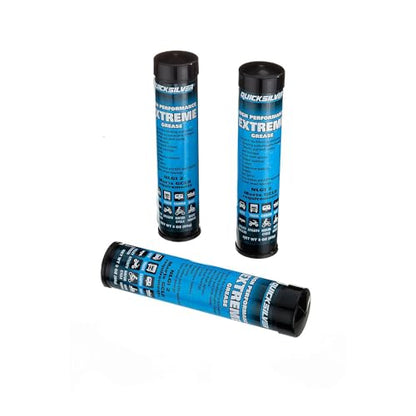 Quicksilver 8M0071837 High Performance Extreme Grease/Lubricant with PTFE, 3-Oz. Cartridges, Pack of 3 - size: 3 oz Cartridge (Pack of 3)