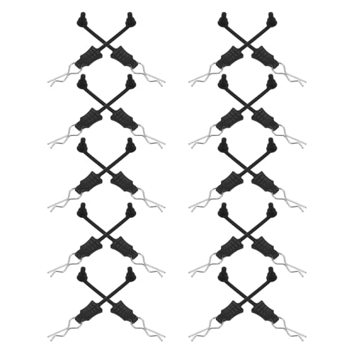 20pcs Universal Rc Car Body Clip and Retainer Pins Metal Fasteners with Pull Tabs for Rc Model Shell Maintenance Compatible with Crawlers and Trucks