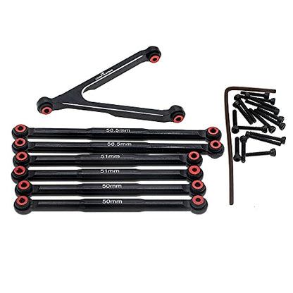 Suspension Links Set&Steering Rod Tie for AXIAL 1/24 SCX24 C10 AXI00001 Wrangler JLU AXI00002 Bronco AXI00006 Upgrades RC Crawler Car
