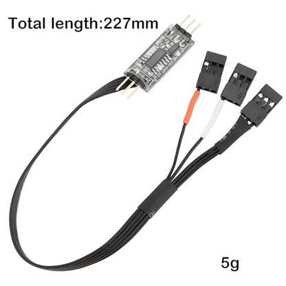 MEUS Racing 4WS Four-Wheel Steering Control Line Upgrades with Control Board and Servo Control Lines, Suitable for 4WS RC Crawler Car SCX10, TRX4, SCX24 TRX4M etc.