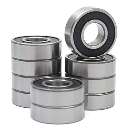 10 PCS 6202-2RS Double Rubber Sealed Bearings 15x35x11mm, Deep Groove Ball Bearings 15x35x11mm, Deep Groove Ball Bearing ABCE-3 Pre-Lubricated, Chromium Bearing Steel (6202-2RS, 10) - size: 6202-2RS