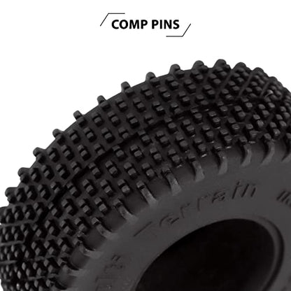 INJORA 1.0 55 * 20mm All Terrain Comp Pin Tires for 1/18 1/24 RC Crawler