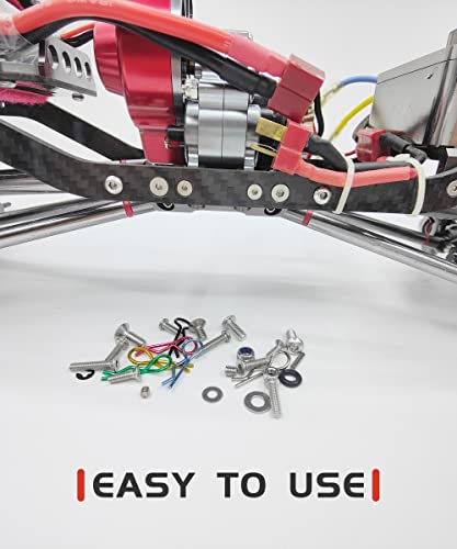 710PCS RC Screw Kit, 304 Stainless Steel Hex Bolts for Traxxas Axial Redcat | For HPI Arrma SCX10 Losi 1/8 1/10 1/12 1/16 Scale RC Cars,High Tensile,Rust Resistance,Compartment Storage Case