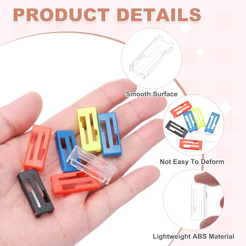 MECCANIXITY 40 Pcs Servo Extension Cable Clips, Servo Cable Safety Connector Lead Wire Buckle Lock for RC Car Plane Boat DIY Y Adapter Cable, Clear - color: Clear