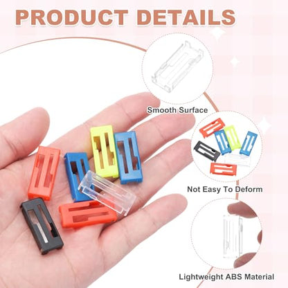 MECCANIXITY 40 Pcs Servo Extension Cable Clips, Servo Cable Safety Connector Lead Wire Buckle Lock for RC Car Plane Boat DIY Y Adapter Cable, Clear - color: Clear