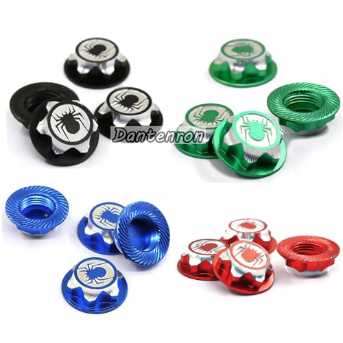 4PCS RC 17MM Hex Wheel Nut Dustproof Anti-Skid Mount Cap CNC Aluminum Compatible with 1/8 Buggy Off Road Monster Truck Car Traxxas X-Maxx Summit E-Revo HPI HSP Losi Kyosho Tamiya (Red) - color: Red
