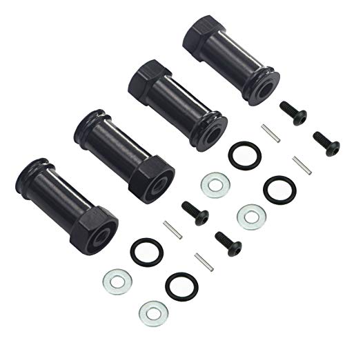Aluminum 12mm Wheel Hex Hub Adapters 25mm/30mm Extension Longer Combiner Compatible with Traxxas Slash 4x4 HQ 727 1/10 RC Car (30mm) - size: 30mm