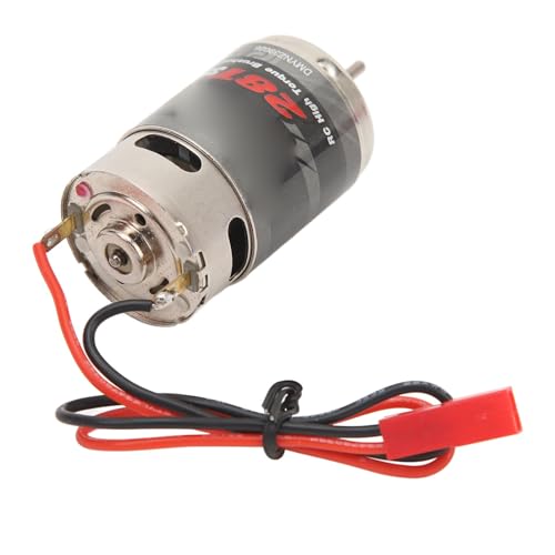 RC Brushed Motor,390 M Stainless Steel Low Noise Universal 28T Electric Brushed M for 1/16 1/18 RC Cars Boat JST Plug