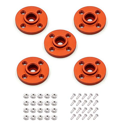 Servo Arm Horn Metal Aluminum 25t for Rc Car Helicopter Round Mg945 Mg995 Mg996 Silver/Red/Blue (Red) - color: Red
