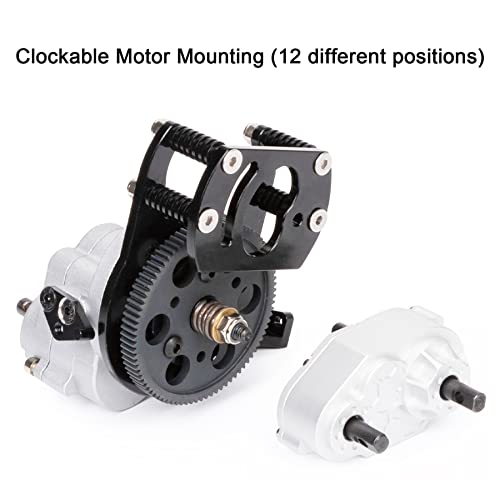 Metal D90 Single Speed Transmission Gearbox with Clockable Motor for 1/10 RC Crawler RC4WD Gelande II FJ40 G2 D110 DefenderTF2 (Single Speed Transmission) - color: Single Speed Transmission