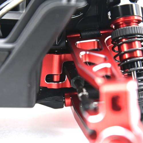Hobby Aluminum Front and Rear Knuckle Arm Set Steering Set for ARRMA Mini Kraton 3S Speed Truck-ARA2508 Upgrades - Purple (Red Steering Set)