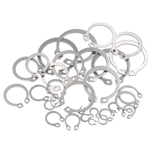 265PCS Metric 304 Stainless Steel C-Clips External Retaining Ring Kit | Nominal Diameter:4mm to 28mm