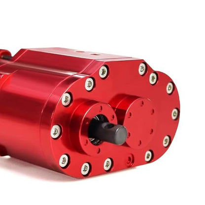 Yiju Transfer Case Gearbox RC Transmission Box Aluminum Alloy Construction Professional Double Speed RC Crawler Gear Set Suitable for Rock Crawling, Red - color: Red