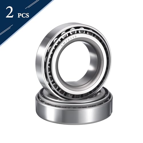 2 Pack LM78349/10A Tapered Roller Bearing Cone and Cup Set | 1.378" Bore 2.4409" OD 0.6555" Cup Width, Chrome Steel Taper Bearings Set, ABEC-3 - size: LM78349/10A