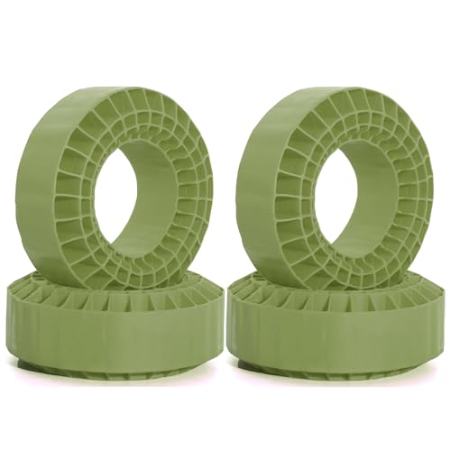 1.9 RC Silicone Rubber Insert Foam Soft waterproof 108x42mm Fit 118-122mm 1/10 Crawler Wheels Tires For 1:10 Crawler Car Traxxas TRX4 Axial SCX10 Capra RXB10 RC4WD D90 TF2 Gen8 4PCS (Green) | Fit 118-122mm 1/10 Crawler Wheels Tires - color: Green