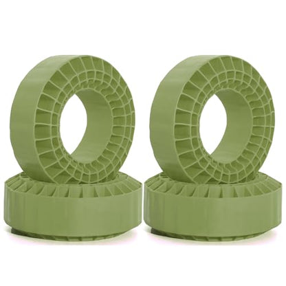 1.9 RC Silicone Rubber Insert Foam Soft waterproof 108x42mm Fit 118-122mm 1/10 Crawler Wheels Tires For 1:10 Crawler Car Traxxas TRX4 Axial SCX10 Capra RXB10 RC4WD D90 TF2 Gen8 4PCS (Green) | Fit 118-122mm 1/10 Crawler Wheels Tires - color: Green