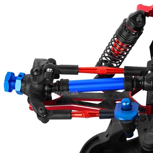 Aluminum Drive Shaft Axles Upgrades Part 1/8 Typhon 3S BLX(Mega 550),RC Steel #45 Front & Rear 4Pcs Driveshafts CVD w/Hex Hops Up,Navy Blue - color: Navy Blue - (4pcs Drive Shafts)