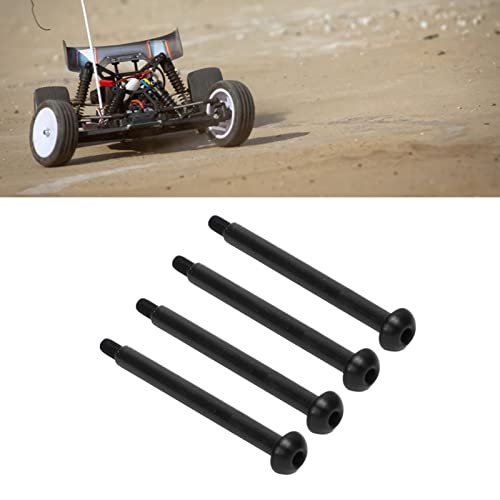JTLB RC Lower Arm Hinge Pin, Premium Steel Aluminum Alloy Suspension Swing Arm Pin, Stable Structure, 4pcs 1.9in Rear Hinge Pin for ARRMA 1/7 1/8 Series, Made of M3 Nut (Black) - color: Black