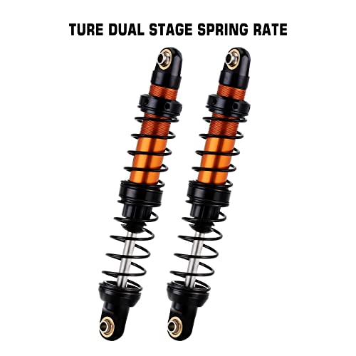 INJORA RC Shock Absorber 4pcs RC Damper for 1/10 RC Crawler Car Axial SCX10 90046 AXI03007 TRX4 TRX6 (90mm) - size: 90mm