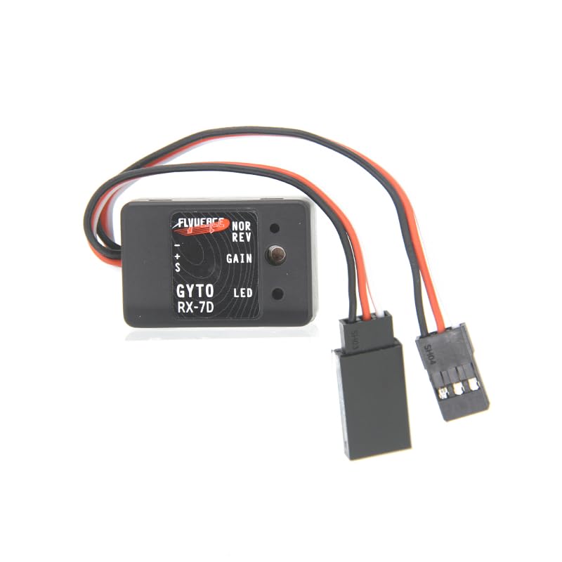 1Pcs Mini Gyro Stabilizer for RC Car & Boat, 4.8-7.4V Gyroscope Stability Control Drift Module, Compatible with 1/10 1/12 Crawler, RX-7D, Digital/Analog Servo