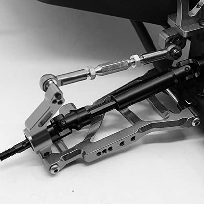 4Pcs Front & Rear CVD Drive Shafts Set Compatible with 1/10 Traxxas Slash/Rustler/Stampede/Hoss VXL 4X4 2WD Platinum Ultimate RC Truck Cars Heavy Duty Axles Replace #6851#6852 Update Parts - color: Black Front&rear
