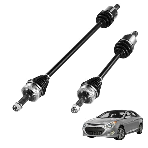 VEVOR CV Axle Shaft Assembly, 2 Pieces Front Left & Right (Driver and Passenger Side), Automotive Replacement CV Joint Axles Pair Compatible with 2011-2014 Hyundai Sonata, Alloy Steel & Carbon Steel - size: 2011-2014 Hyundai Sonata, style: Front Driver an