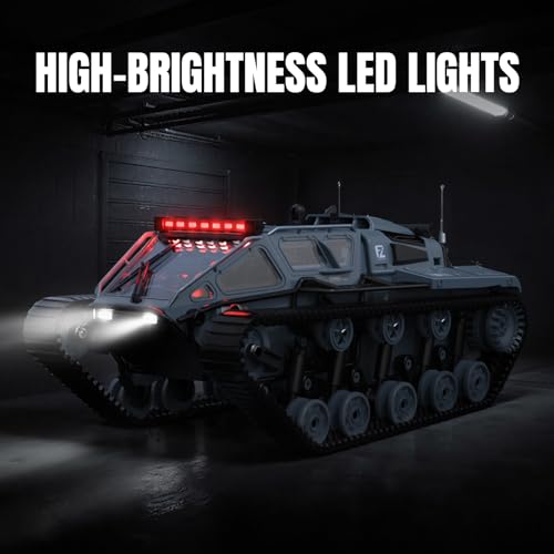 1:16 RC Tank Remote Control Tank Off-Road RC Truck 4WD RC Crawler 360°Rotating Drifting Car with 2 Batteries - color: Gray, size: 1:16